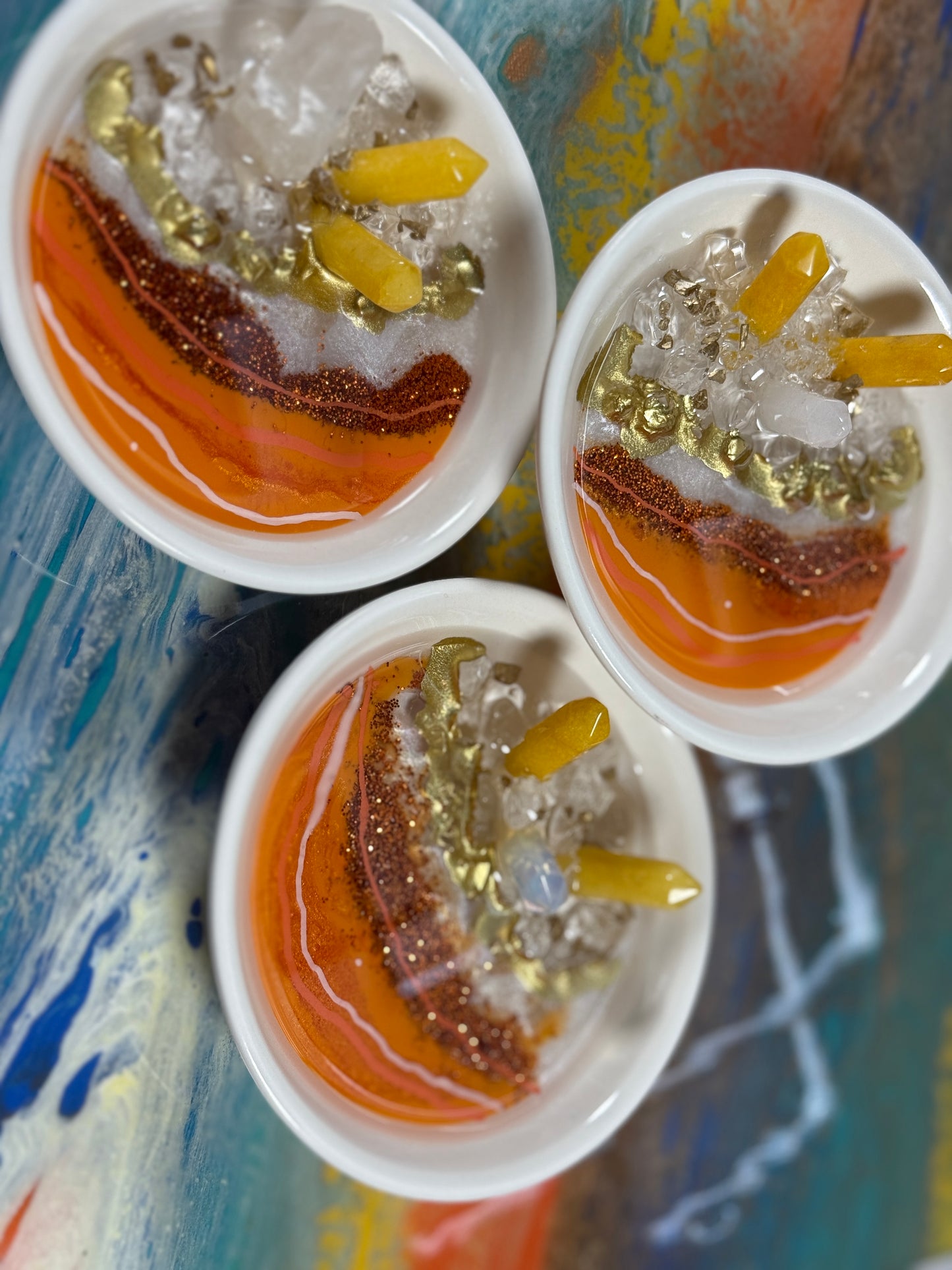 Handcrafted Geode Jewelry Trays