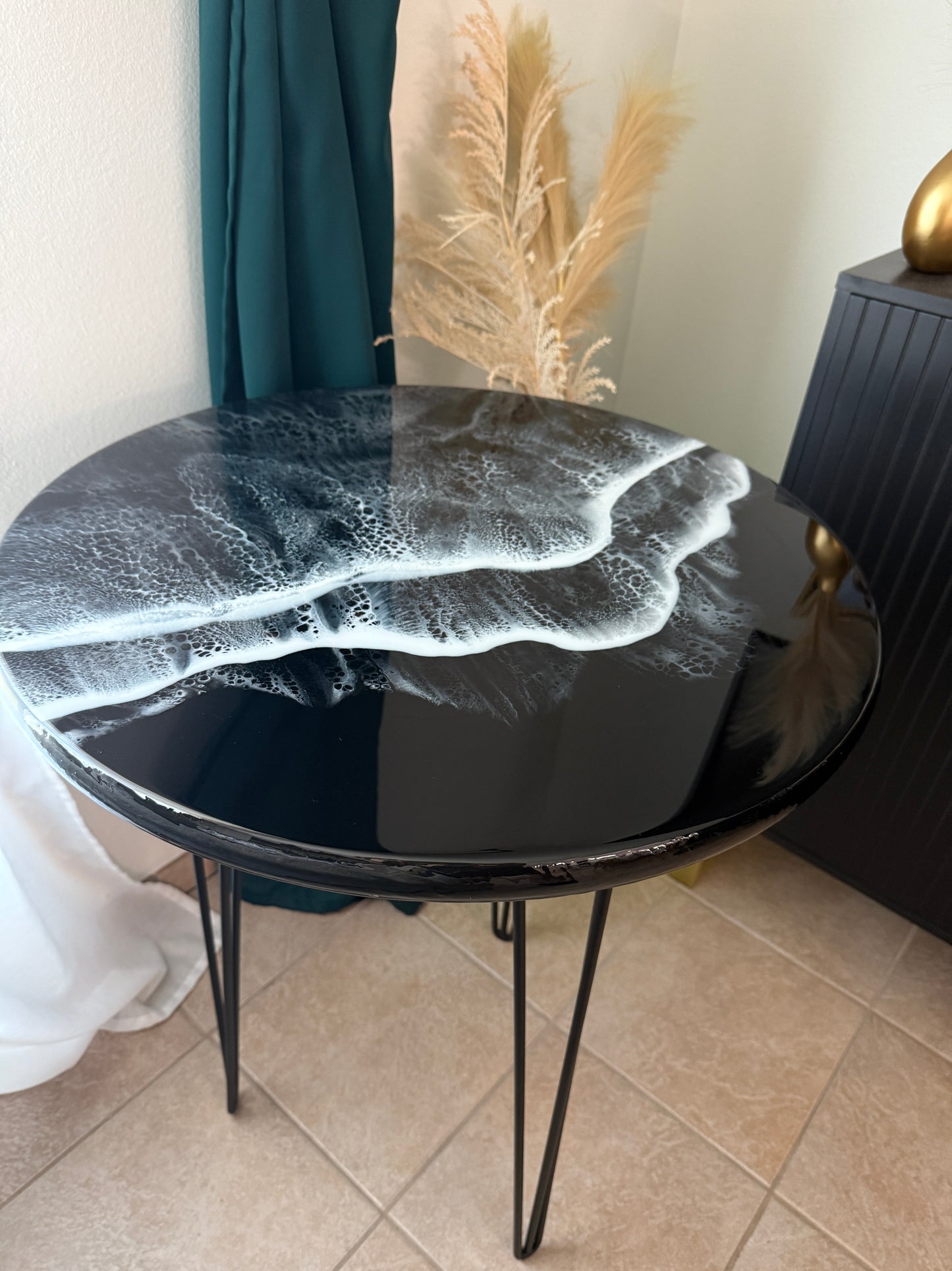Black Beach Side Table