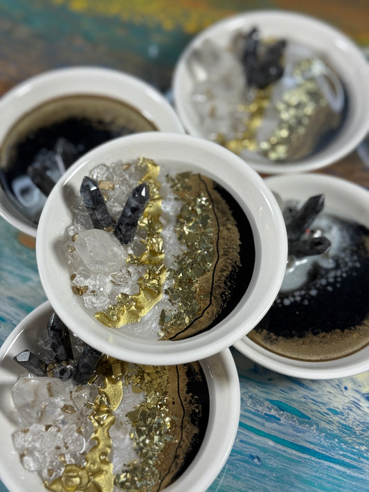 Black Geode Jewelry Tray