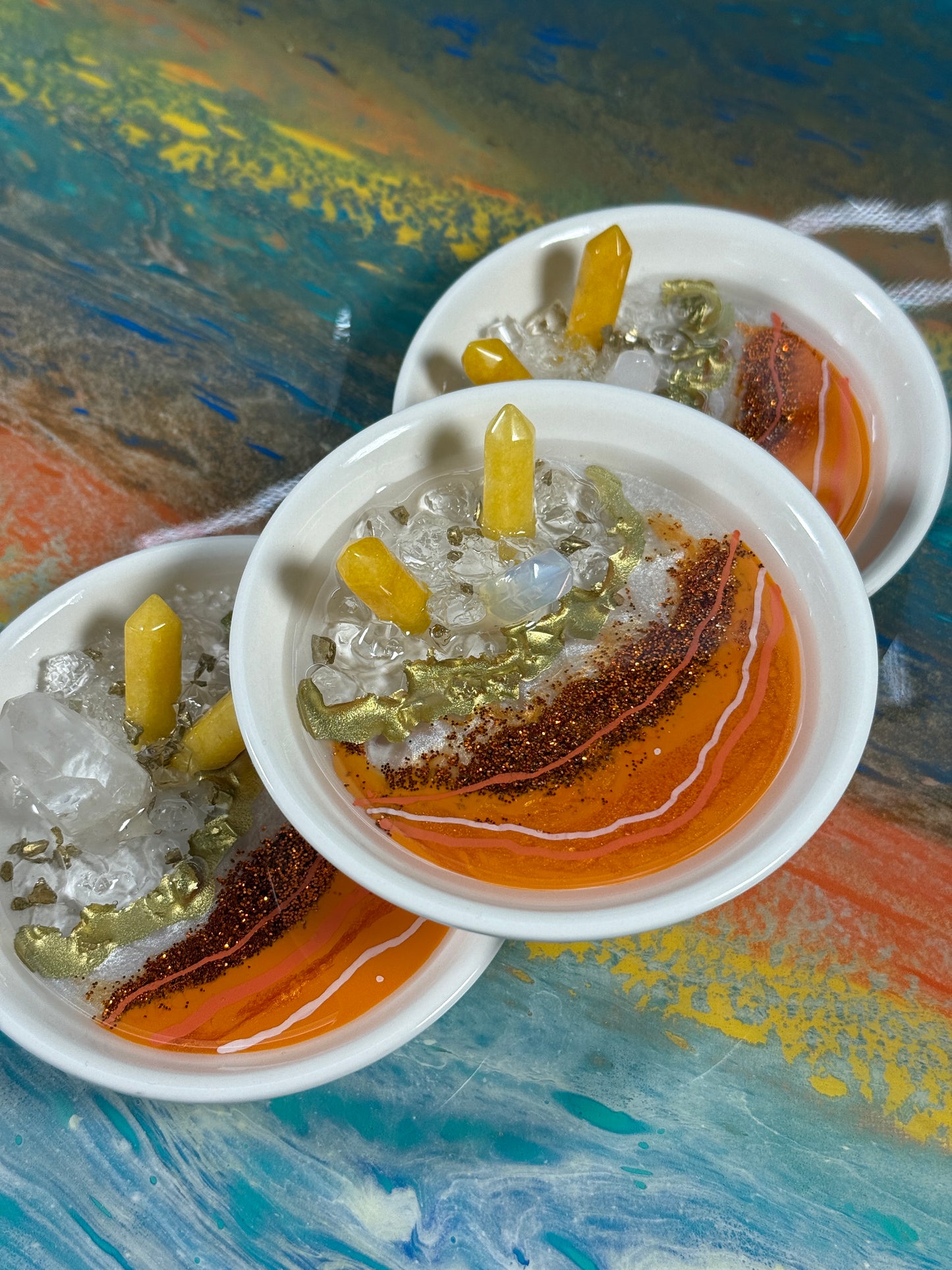Handcrafted Geode Jewelry Trays
